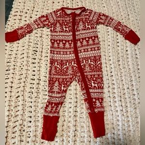 Little Sleepies 3-6 month Reindeer Cheer zippy